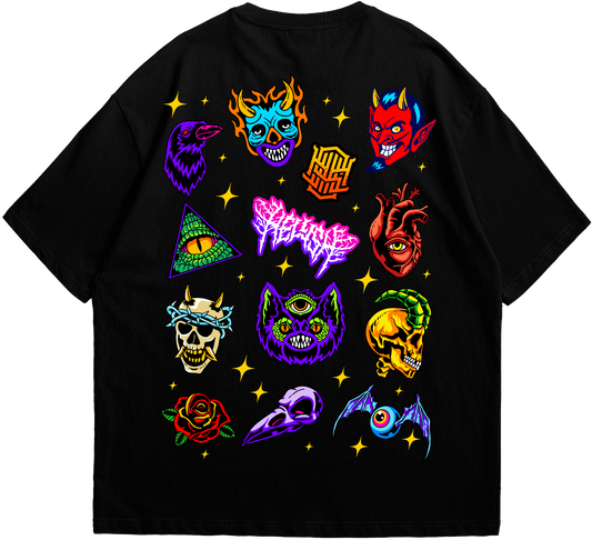 Back view of Doodle oversized T-shirt 